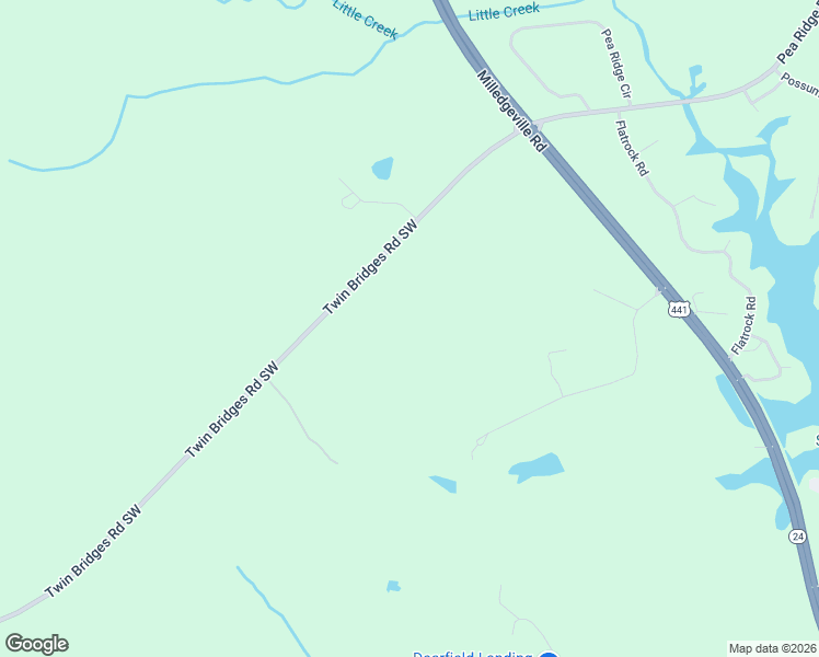 map of restaurants, bars, coffee shops, grocery stores, and more near 149 Twin Bridges Road Southwest in Eatonton