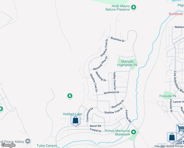 map of restaurants, bars, coffee shops, grocery stores, and more near 513 Shadow Tree Drive in Oceanside