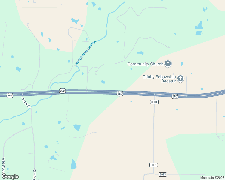 map of restaurants, bars, coffee shops, grocery stores, and more near U.S. 380 in Decatur