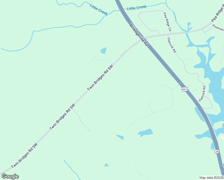 map of restaurants, bars, coffee shops, grocery stores, and more near 149 Twin Bridges Road Southwest in Eatonton