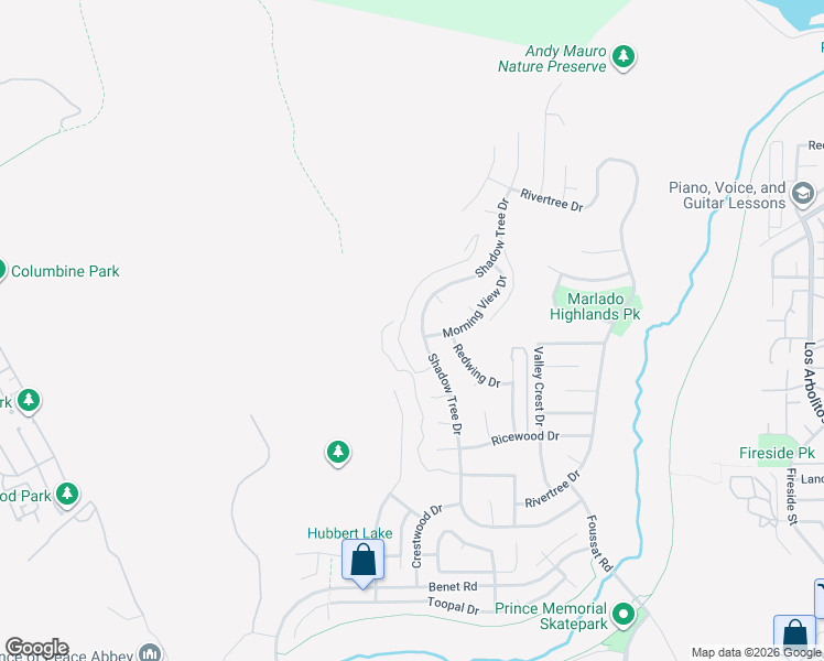 map of restaurants, bars, coffee shops, grocery stores, and more near Poplar Road in Oceanside