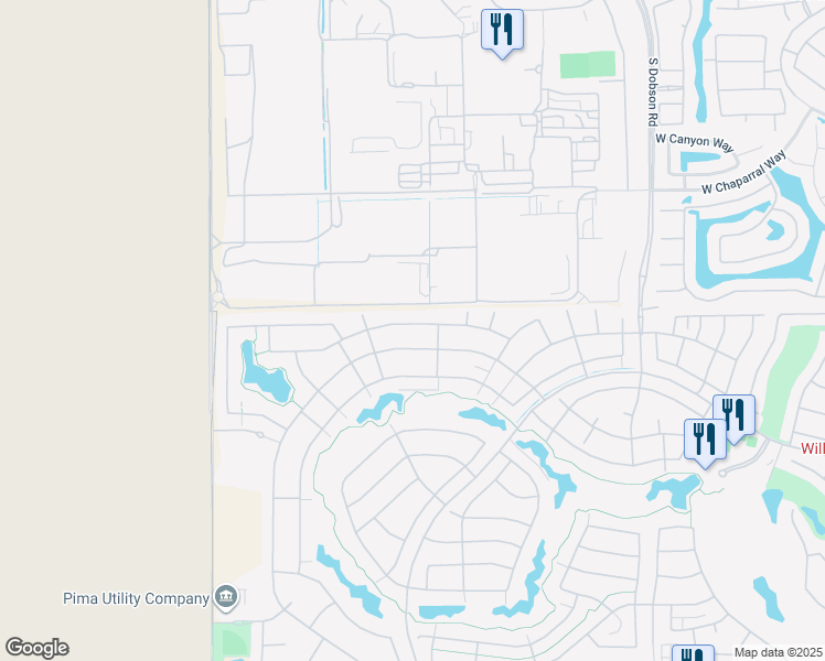 map of restaurants, bars, coffee shops, grocery stores, and more near 9133 East Diamond Drive in Sun Lakes