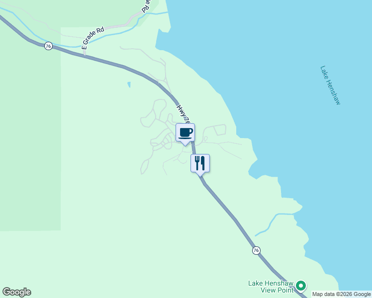 map of restaurants, bars, coffee shops, grocery stores, and more near 26439 California 76 in Santa Ysabel