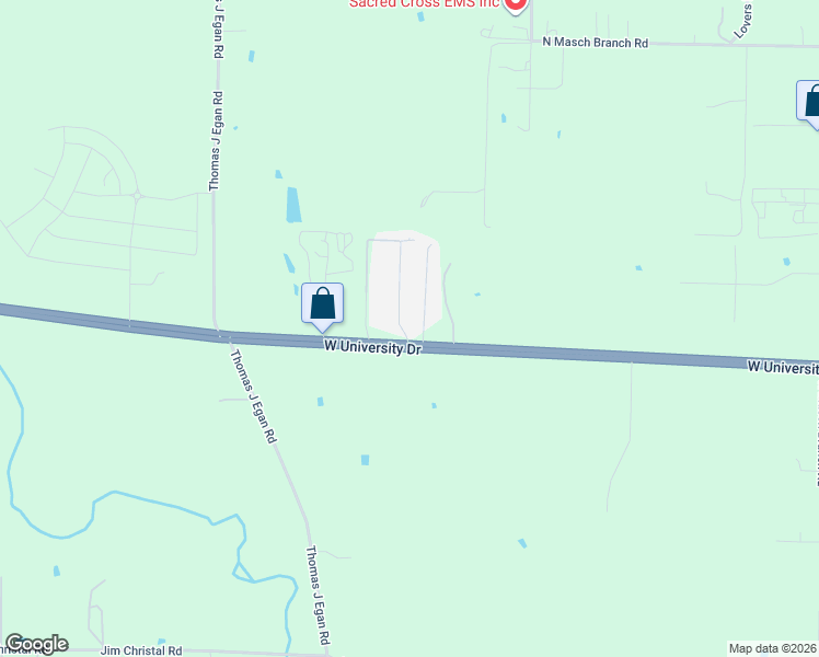 map of restaurants, bars, coffee shops, grocery stores, and more near 1160 Cottonwood Lane in Denton