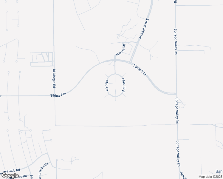 map of restaurants, bars, coffee shops, grocery stores, and more near 3161 Club Circle in Borrego Springs