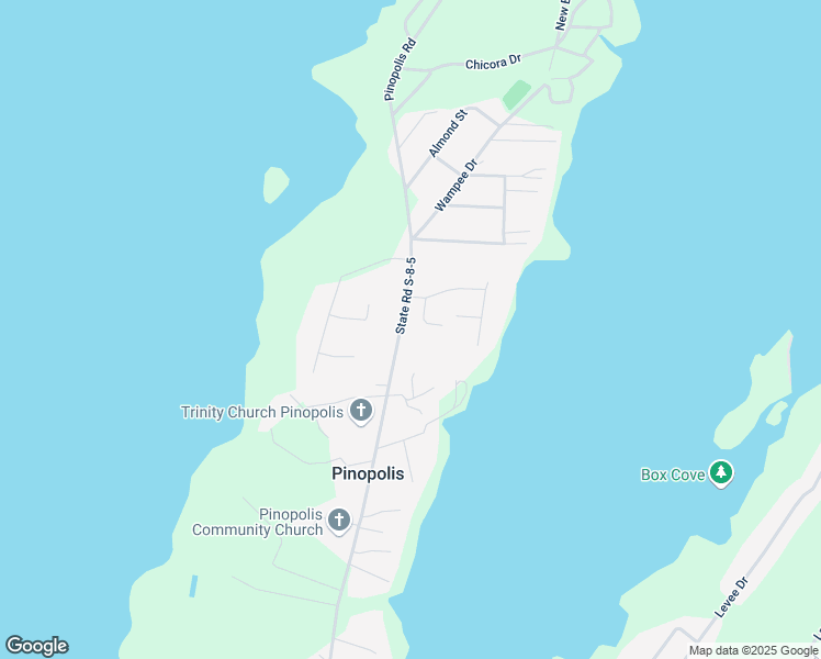 map of restaurants, bars, coffee shops, grocery stores, and more near 2024 Pinopolis Road in Pinopolis