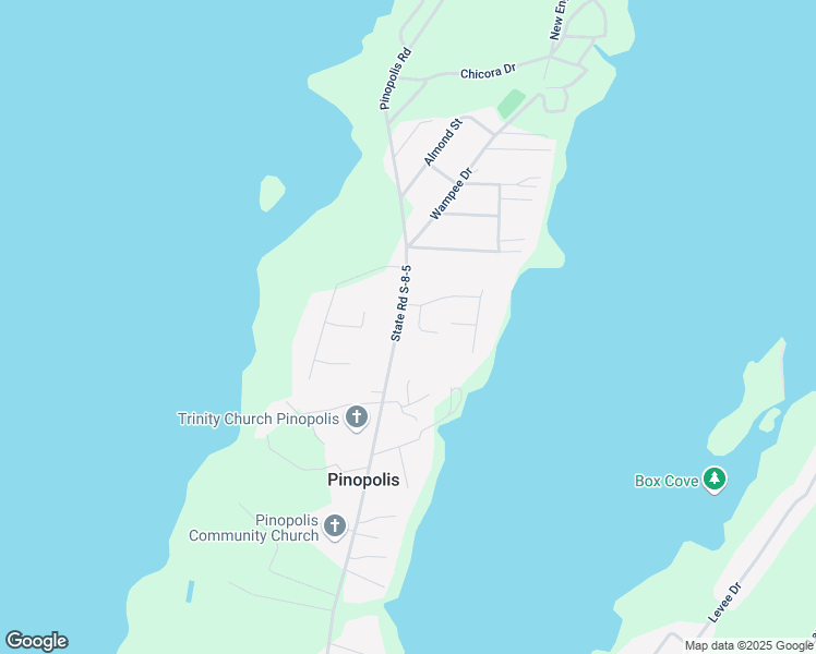 map of restaurants, bars, coffee shops, grocery stores, and more near 2024 Pinopolis Road in Pinopolis