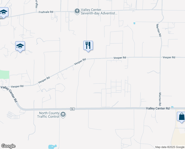 map of restaurants, bars, coffee shops, grocery stores, and more near 28429 Almona Way in Valley Center