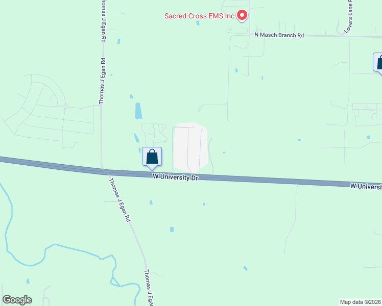 map of restaurants, bars, coffee shops, grocery stores, and more near 1160 Cottonwood Lane in Denton