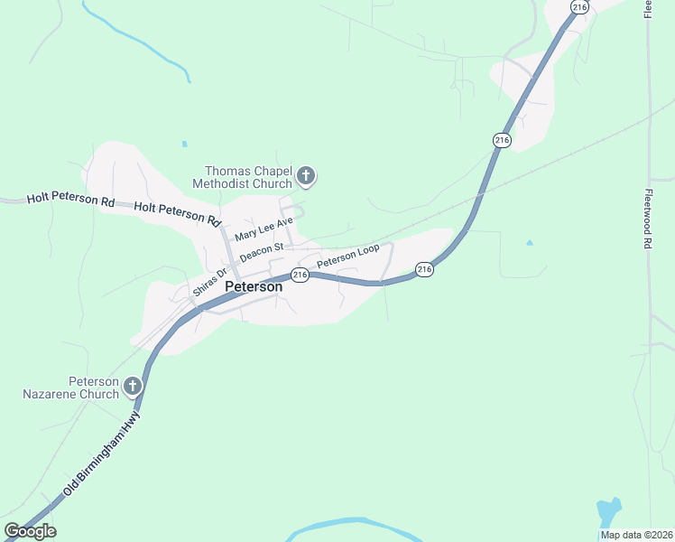 map of restaurants, bars, coffee shops, grocery stores, and more near 2698 Elizabeth Street in Cottondale