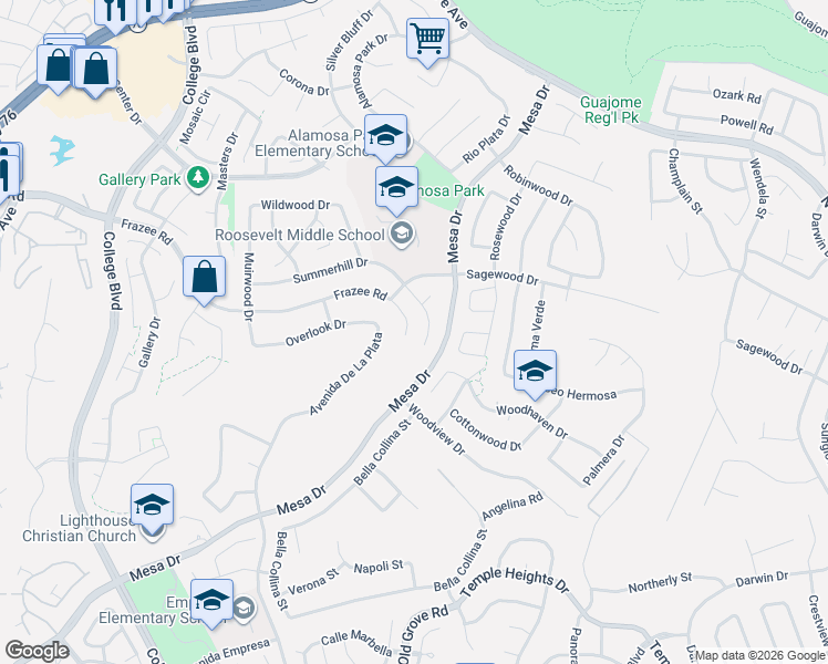 map of restaurants, bars, coffee shops, grocery stores, and more near 805 Appleton Court in Oceanside