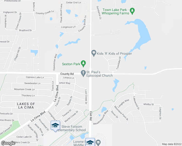 map of restaurants, bars, coffee shops, grocery stores, and more near 832 Coit Road in Prosper