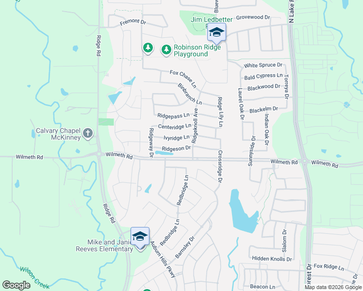 map of restaurants, bars, coffee shops, grocery stores, and more near 5509 Ivyridge Lane in McKinney
