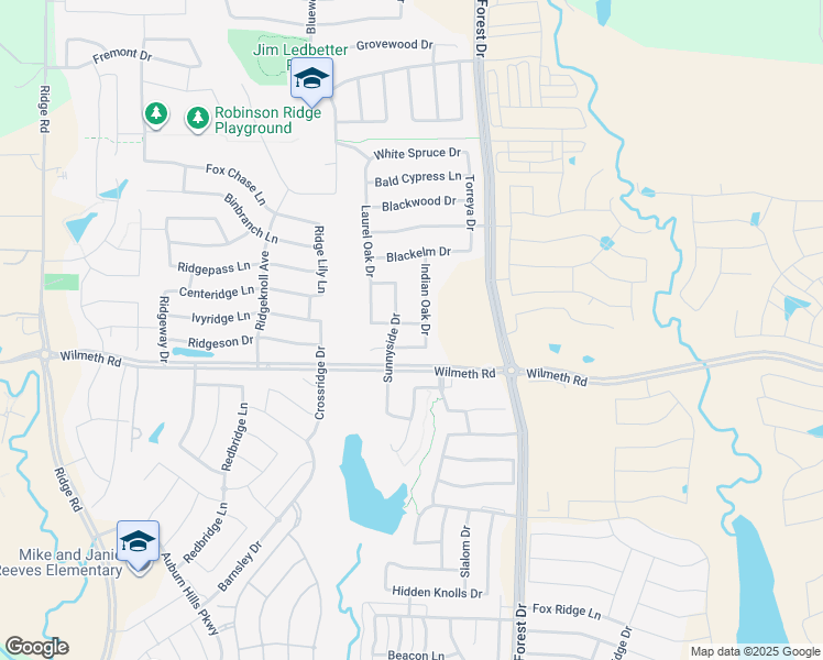 map of restaurants, bars, coffee shops, grocery stores, and more near 5109 Buckthorn Drive in McKinney