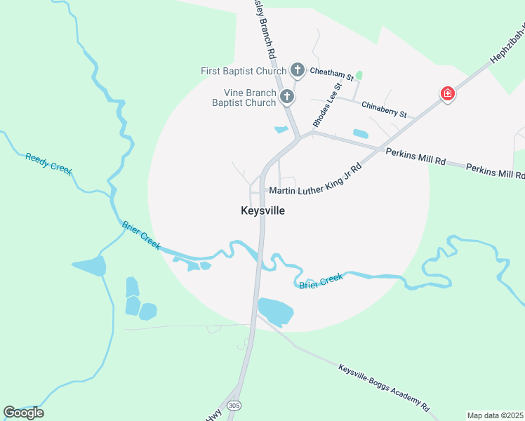 map of restaurants, bars, coffee shops, grocery stores, and more near in Keysville