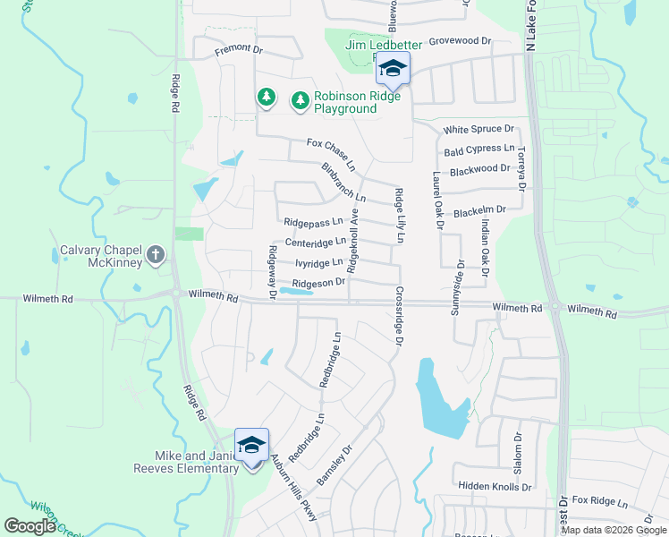 map of restaurants, bars, coffee shops, grocery stores, and more near 5509 Ivyridge Lane in McKinney