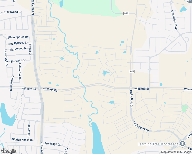 map of restaurants, bars, coffee shops, grocery stores, and more near 3205 Anaquitas Lane in McKinney