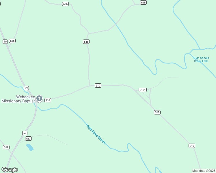 map of restaurants, bars, coffee shops, grocery stores, and more near County Road 310 in Roanoke