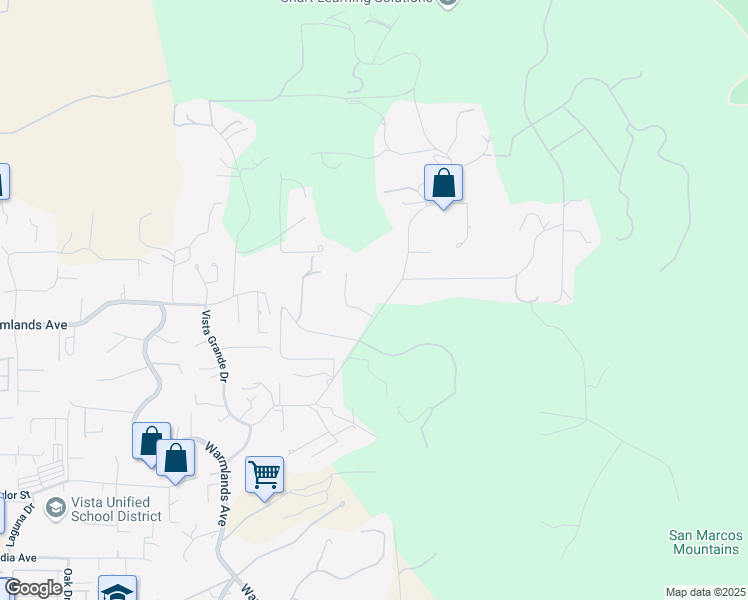 map of restaurants, bars, coffee shops, grocery stores, and more near 1930 Elevado Road in Vista