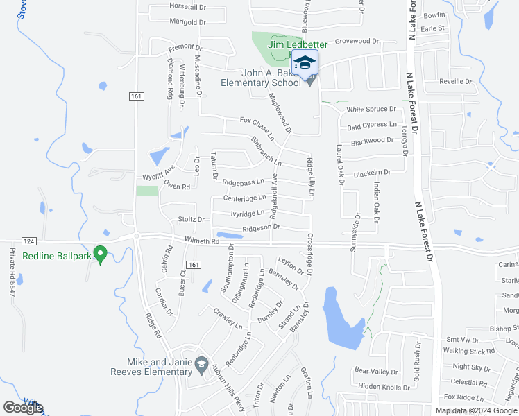 map of restaurants, bars, coffee shops, grocery stores, and more near 5512 Ivyridge Lane in McKinney