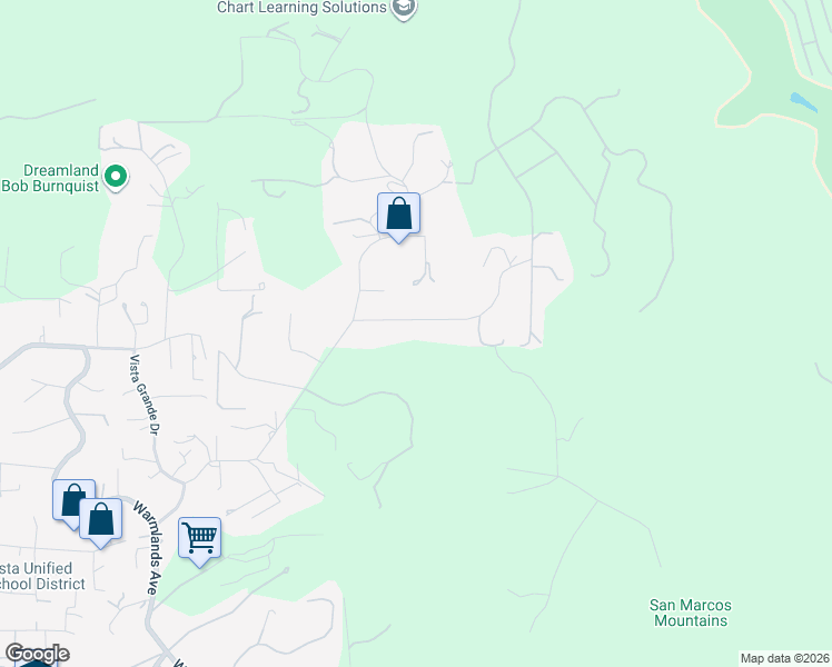 map of restaurants, bars, coffee shops, grocery stores, and more near 2057 Camino Cantera in Vista
