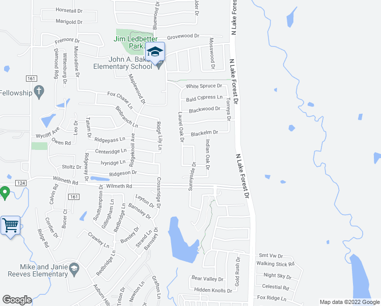map of restaurants, bars, coffee shops, grocery stores, and more near 5204 Balsam Drive in McKinney
