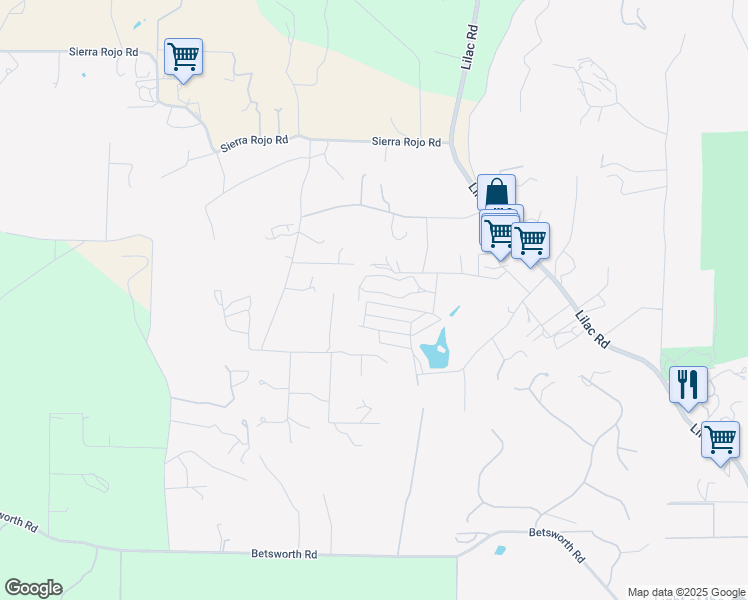 map of restaurants, bars, coffee shops, grocery stores, and more near 28890 Lilac Road in Valley Center