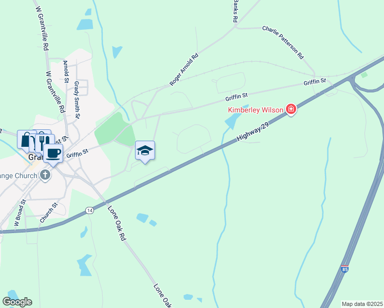 map of restaurants, bars, coffee shops, grocery stores, and more near 110 Brasch Park Drive in Grantville