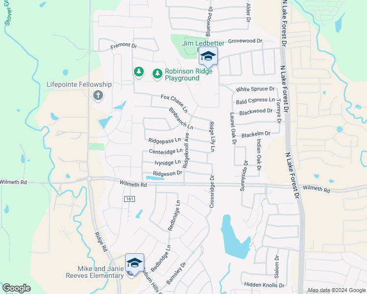 map of restaurants, bars, coffee shops, grocery stores, and more near 5500 Centeridge Lane in McKinney