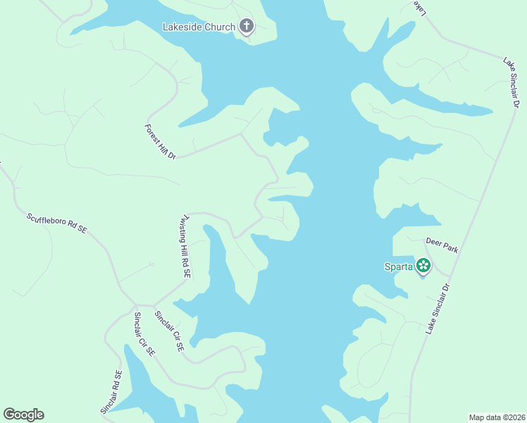 map of restaurants, bars, coffee shops, grocery stores, and more near 182 Twisting Hill Road in Eatonton