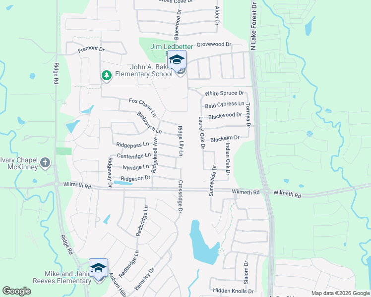 map of restaurants, bars, coffee shops, grocery stores, and more near 5305 Ridgepass Lane in McKinney