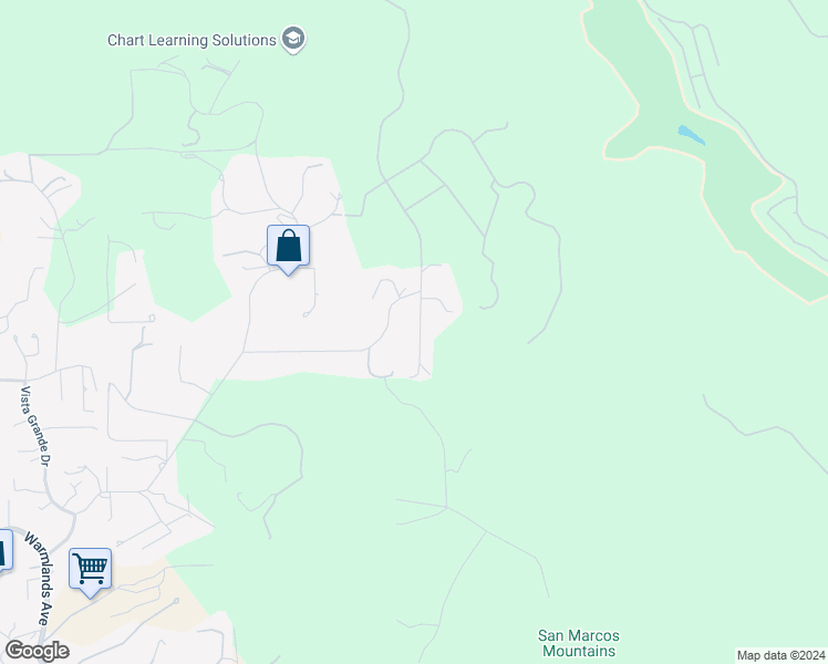 map of restaurants, bars, coffee shops, grocery stores, and more near 2248 Via Subria in Vista