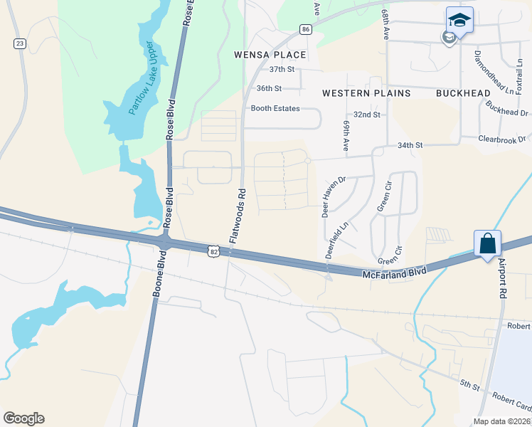 map of restaurants, bars, coffee shops, grocery stores, and more near 2633 Lily Way in Northport