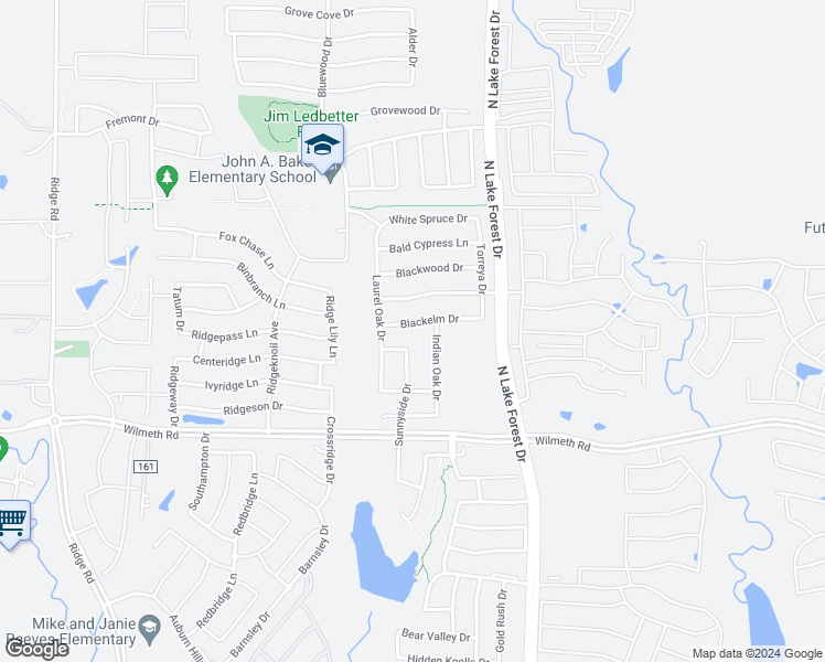 map of restaurants, bars, coffee shops, grocery stores, and more near 5117 Blackelm Drive in McKinney