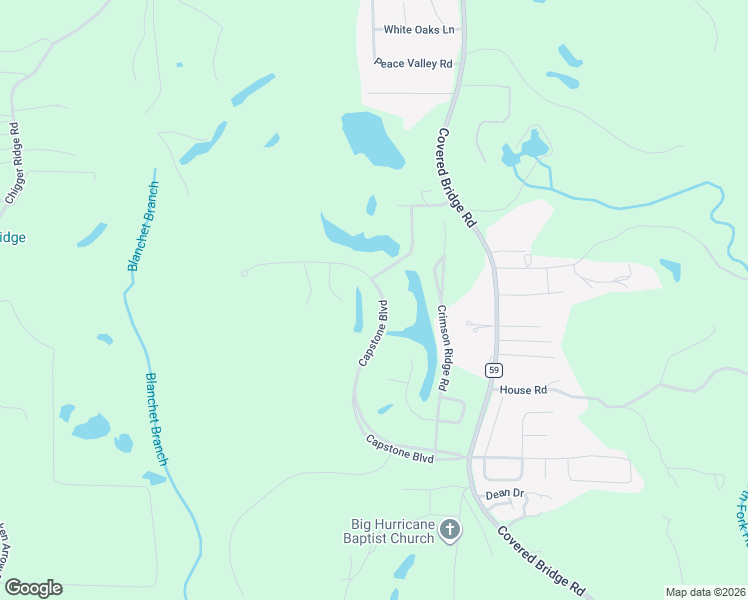 map of restaurants, bars, coffee shops, grocery stores, and more near 15656 Capstone Boulevard in Brookwood