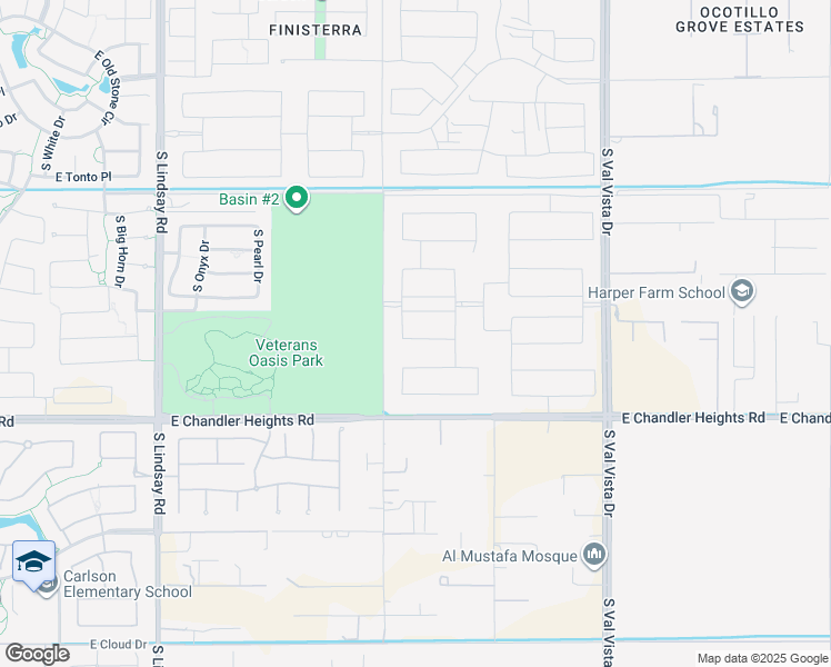map of restaurants, bars, coffee shops, grocery stores, and more near 1254 East Lynx Way in Gilbert