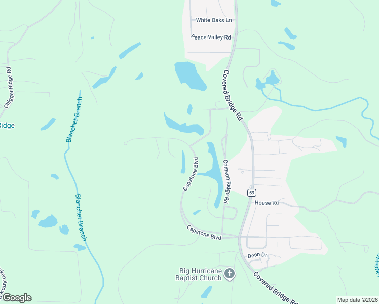 map of restaurants, bars, coffee shops, grocery stores, and more near 15656 Capstone Boulevard in Brookwood