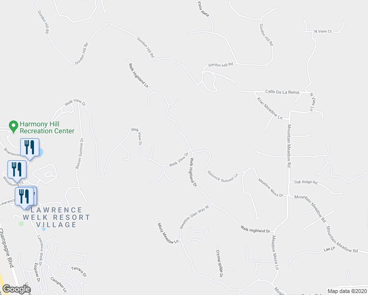 map of restaurants, bars, coffee shops, grocery stores, and more near 9698 Welk View Drive in Escondido