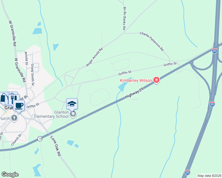 map of restaurants, bars, coffee shops, grocery stores, and more near 180 Brasch Park Drive in Grantville