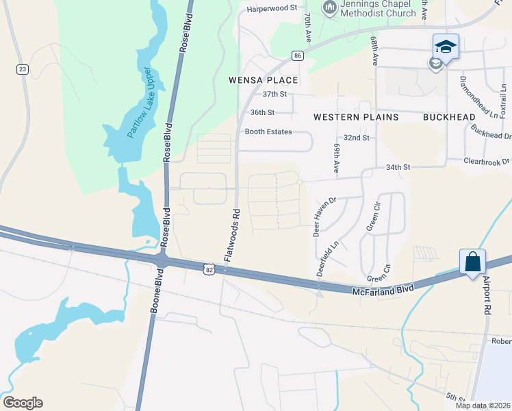 map of restaurants, bars, coffee shops, grocery stores, and more near 2635 Lily Way in Northport