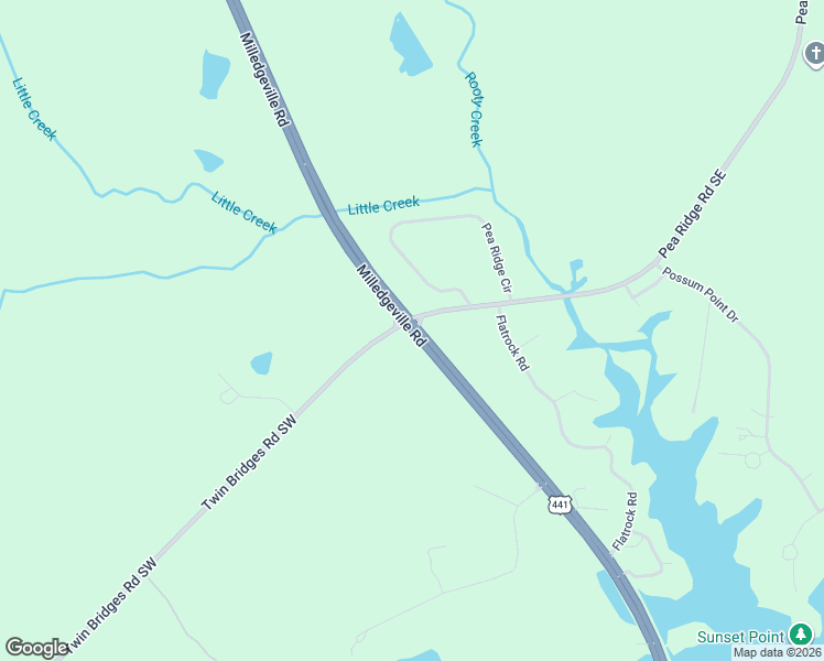 map of restaurants, bars, coffee shops, grocery stores, and more near 700 Milledgeville Road in Eatonton