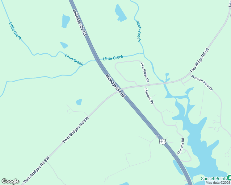 map of restaurants, bars, coffee shops, grocery stores, and more near 700 Milledgeville Road in Eatonton