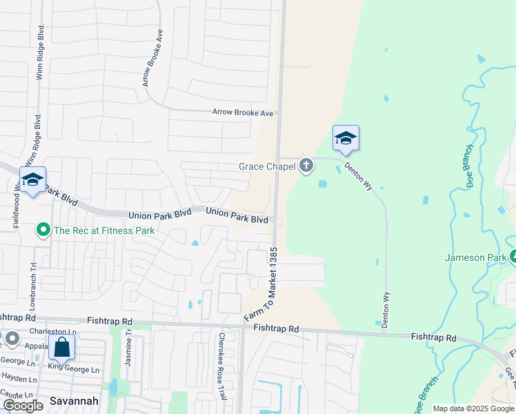 map of restaurants, bars, coffee shops, grocery stores, and more near 7400 Crosstimbers Drive in Aubrey