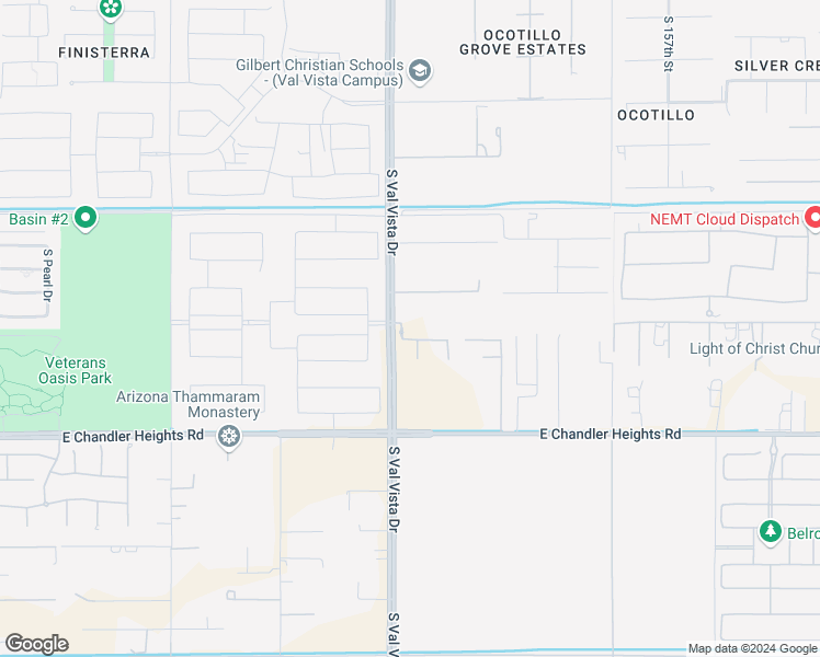 map of restaurants, bars, coffee shops, grocery stores, and more near 1632 East Powell Way in Gilbert
