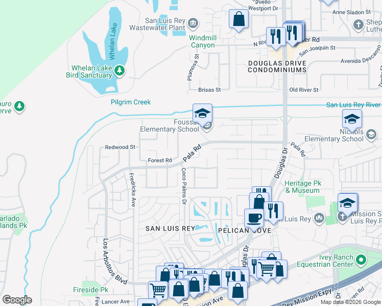 map of restaurants, bars, coffee shops, grocery stores, and more near 493 Christina Court in Oceanside