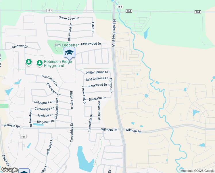 map of restaurants, bars, coffee shops, grocery stores, and more near 5009 Blackwood Drive in McKinney