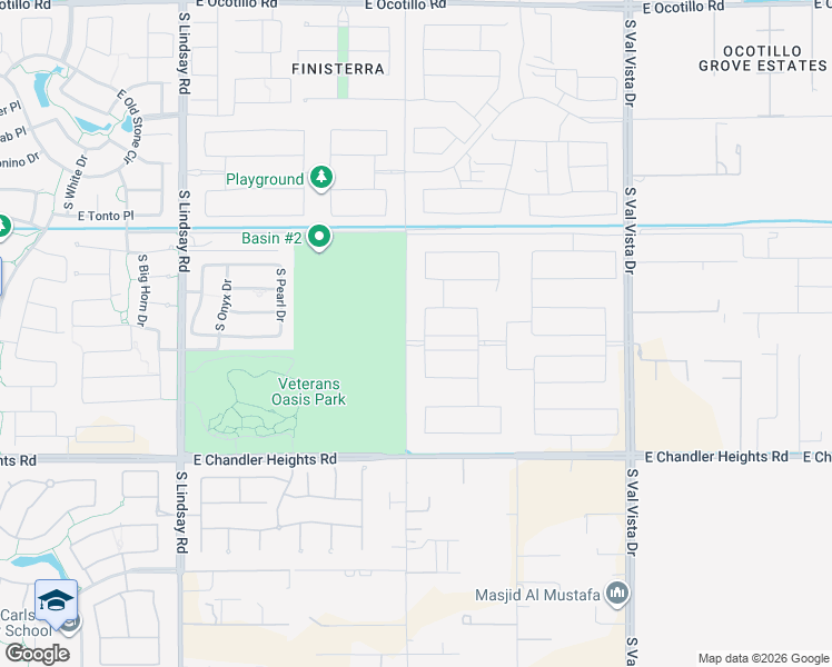 map of restaurants, bars, coffee shops, grocery stores, and more near 22693 South 148th Street in Chandler