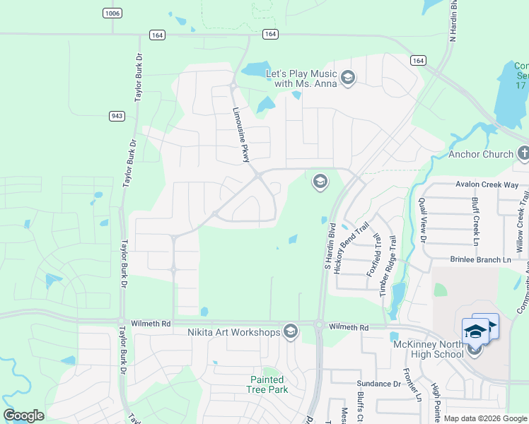 map of restaurants, bars, coffee shops, grocery stores, and more near 3712 Gotland Avenue in McKinney