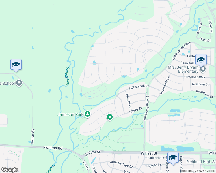 map of restaurants, bars, coffee shops, grocery stores, and more near 1872 Good Hope Road in Prosper
