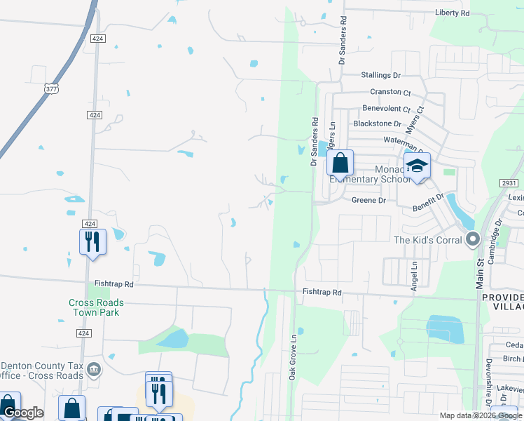 map of restaurants, bars, coffee shops, grocery stores, and more near 1827 Doctor Sanders Road in Cross Roads